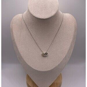 Michael Kors Haute Hardware Tri-Tone Pave Pendant 925 Sterling Silver Necklace